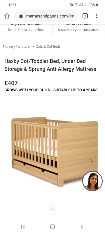 mamas and papas haxby cot bed instructions